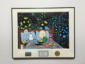 DEATH NYC 額付き 世界限定100枚 アートポスター SNOOPY スヌーピー The Starry Night ヴァンゴッホ 可愛い 現代アート