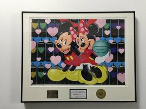 DEATH NYC 額付き 世界限定100枚 アートポスタ Disney ミニーマウス Mickey ミッキー Minnie バスケットボール 愛 現代アート