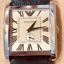 #6873D　エンポリオアルマーニ　腕時計　メンズ　AR1641　ブラウン　ローマン_画像1