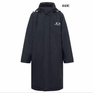  new goods Oacley 160cm bench coat Kids black coat jumper OAKLEY cotton inside long coat S size 