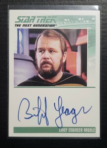 Rittenhouse Star Trek Next Generation Biff Yeager Auto 直筆サインカード スタートレック