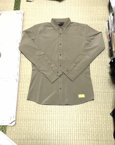 【junhashimoto × HEAD YELLOW LABEL】ジュンハシモト MINI COLLAR SHIRTS ナイロン シャツ 3 ベージュ 未着用品 美品