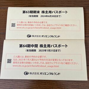 最終出品　レターパックライト発送　東京ディズニーランド・シーで利用できる株主優待券2枚