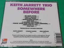 D 【輸入盤】 キース・ジャレット KEITH JARRETT TRIO / SOMEWHERE BEFORE 中古 送料4枚まで185円_画像2