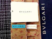 ☆状態並N☆6774■【BVLGARI】ブルガリ 「最高級セッテピエゲ」 ネクタイ ★_画像3