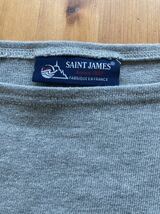 SAINT JAMES バスクシャツ ウエッソン セントジェームス グレー エルボー　パッチ T6 _画像3