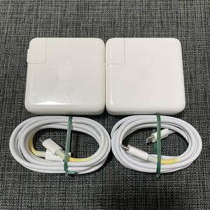  2個セット【動作品】Apple 純正 61W USB Type-C Power Adapter A1718 MacBook ACアダプター 動作OK