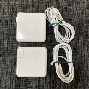 1000円スタート♪ 2台セット【動作品】Apple 純正 87W USB Type-C Power Adapter A1719 MacBook ACアダプター 