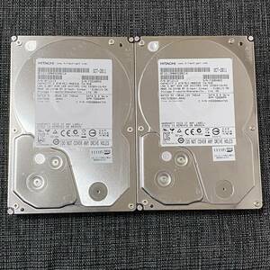  2台【正常/動作確認済】HITACHI HDS723020BLA642 3.5 S-ATA(SATA) 2TB（2000GB）×2 計4TB ハードディスク HDD 日立