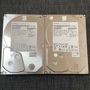 2台セット♪【正常/動作確認済】HITACHI HDS723020BLA642 3.5 S-ATA(SATA) 2TB（2000GB）×2 計4TB ハードディスク HDD 