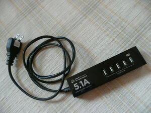 USB 電源タップ ケーブル 5ポート コンセント USB充電器 電源アダプタ スマホ タブレット 100V