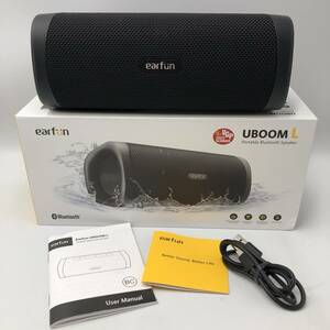 【通電確認済】EarFun UBOOM L ワイヤレススピーカー 28W サウンド Bluetooth 5.0 重低音強化 16時間連続再生 IP67完全防水/Y14215-D1