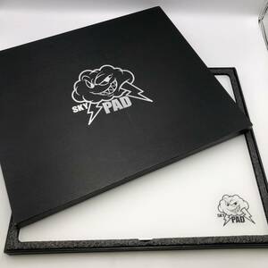 SkyPAD 3.0 ゲーミングガラスマウスパッド ガラスマウスパッド ラージサイズ（白・ロゴバージョン 300×350mm）/Y14232-D1