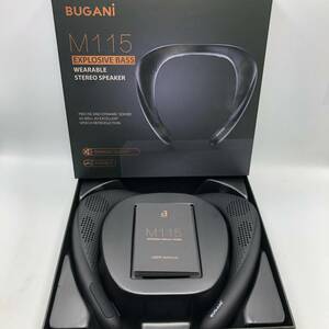 【通電確認済】BUGANI ネックスピーカー Bluetooth ワイヤレス ウェアラブル 首掛け 重低音強化 3Dサラウンド 臨場感 軽量/Y14531-J1