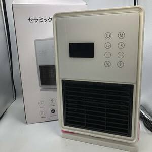 【通電確認済】セラミックヒーター 人感センサー付き 電気ファンヒーター 首振り 電気ヒーター小型 ファンヒーター/Y14614-N3