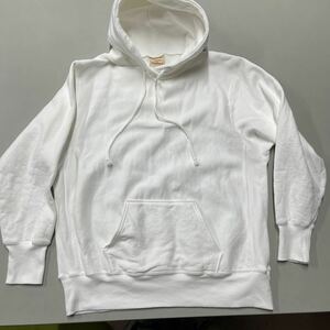 Goodwear グッドウェア パーカー Lサイズ プルオーバー メンズ MADE IN USA白 ホワイト スウェット リバースウィーブ 無地 アメリカ製