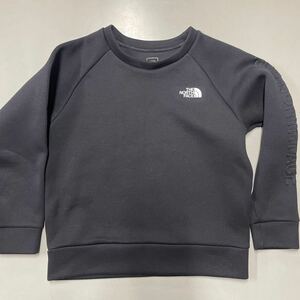 THE NORTH FACE ノースフェイス キッズ kids 子供服 トレーナー スウェット 長袖 黒 ブラック サイズ150 袖ロゴ