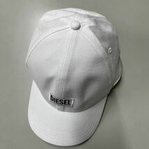 DIESEL ディーゼル キャップ 帽子 CAP 未使用 白 ホワイト フリーサイズ スナップバック ロゴ_画像3