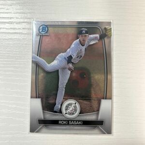 2023 Bowman NPB 佐々木朗希　Chromeカード　傷あり