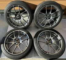 BBS RF500 17インチ 17 PCD100 100 4H 4穴 7J +48 205/45R17 ダンロップ ルマン5 2020年製　タイヤホイール セット ナット付 ハブ径56mm_画像1