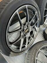 BBS RF500 17インチ 17 PCD100 100 4H 4穴 7J +48 205/45R17 ダンロップ ルマン5 2020年製　タイヤホイール セット ナット付 ハブ径56mm_画像4