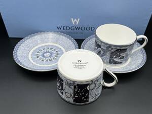 (9006)【WEDGWOOD/ウェッジウッド】　 THE MILLENNIUM COLLECTION/ミレニアム コレクション　カップ＆ソーサー　2客　現状保管品