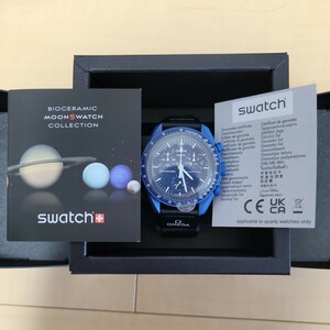 未使用保証付き オメガ × スウォッチ OMEGA × Swatch Bioceramic MoonSwatch Collection Mission to the Neptune ネプチューン 青 ブルー