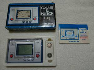 【本体美品】任天堂ゲームウォッチ　シルバー・ファイア　箱説付★Nintendo GAME&WATCH FIRE　RC-04