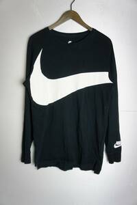 NIKE ナイキ 875716-010 HYBRID HO L/S TEE 長袖 ハイブリット Tシャツ ロンT ビッグ スウォッシュ 黒 101N