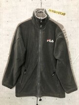 FILA フィラ メンズ フリース ジップジャケット L グレー_画像1