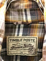 TIMBLE POSTE タンブルポスト 裏地付き 中綿入り チェック柄 スナップボタン シャツジャケット 羽織り M_画像2