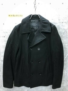 美品！green label relaxing UNITED ARROWS ユナイテッドアローズ メンズ 起毛 Pコート 裏地 S 黒 ウール他