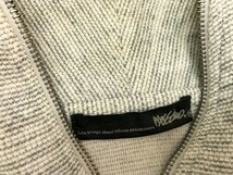 mossimo モッシモ メンズ ニット ジップジャケット ライトアウター 羽織り 杢グレー XL 大きいサイズ_画像2