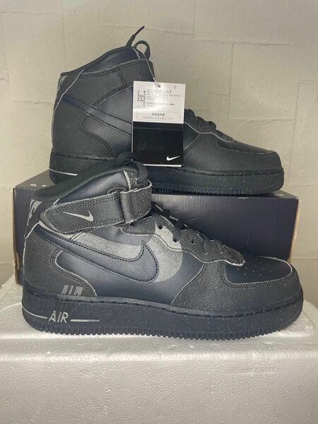 NIKE AIR FORCE 1 MID '07 LX OFF NOIR/OFF NOIR-BLACK-LT SMOKE GREY