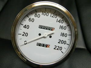 19611 ハーレー スピードメーターホワイト 200キロ 表 1:1（ メーター（在庫あり（カチナパーツ