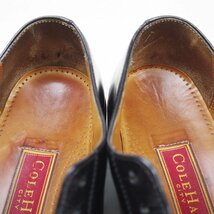 JUNK品　8-1/2 D表記　26.5cm相当　 COLE HAAN コールハン ストレートチップ　外羽根　革靴　レザーシューズ　黒　24.1.11/U9871_画像8