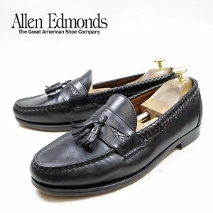 11 1/2表記 29.5cm相当 Allen Edmonds Maxfield アレンエドモンズ マックスフィールド タッセルローファー ブラック 編み/24.1.16/U9927