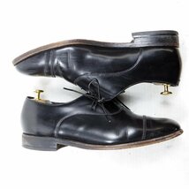 9-3E表記 27cm相当 Florsheim フローシャイム 内羽根 ストレートチップ キャップトゥ レザーシューズ ドレスシューズ ブラック/24.1.18/P2_画像5