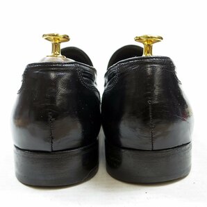 11C 表記 29cm相当 Florsheim フローシャイム キルト スリッポン ウィングチップ メダリオン 小窓 VINTAGE レザー ブラック /24.1.17/P27の画像6