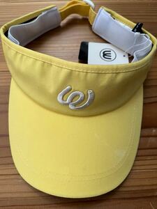 M.U.SPORTS 新品未使用 ゴルフサンバイザー タグ付き 黄色 イエロー ミエコウエサコ 帽子 Golf ゴルフウェア サンバイザー