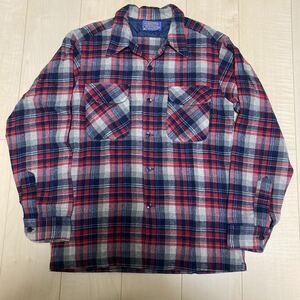 PENDLETON wool shirt 70s vintage size M ペンドルトン ビンテージ ウールチェック シャツ　USA製