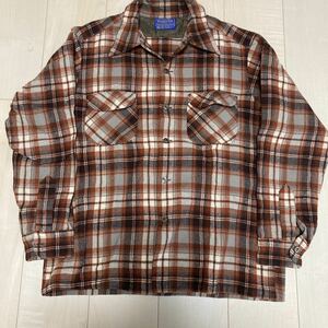 PENDLETON wool shirt 70s vintage size L ペンドルトン ビンテージ ウールチェック シャツ USA製