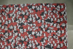 【USED VINTAGE DISNEY MICKEY キャラクターフラットタイプベッドシーツ】ディズニーミッキービンテージ