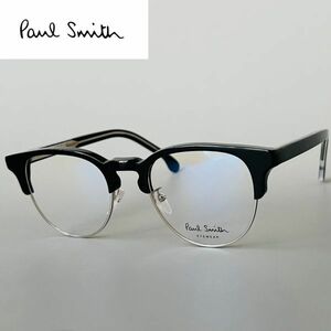 メガネ◆Paul Smith◆ポールスミス メンズ レディース サーモントブロー【新品】ブラック 眼鏡 ブロー 黒 めがね ハンドメイド イタリア製