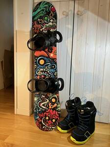 送料込 USED BURTON バートン キッズ 子供用 3点セット CHOPPER 120cm AMBUSH Smalls 23cm Mission Small 送料無料