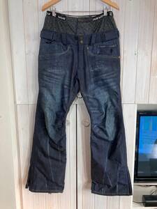 送料込 美USED BLUE BLOOD ブルーブラッド サイズL Denim デニムプリント 送料無料