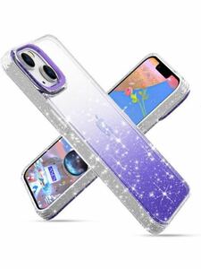 c-310 FLY 携帯電話ケース対応iPhone 13 レディースケース,きらきらめくカラフルな可愛いiPhone 13 6.1インチ (Purple)