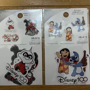 ☆新品未開封☆ディズニー100周年×ダイソー 限定ステッカー2パックセット