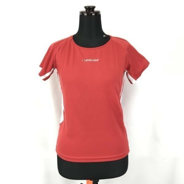 Babolat/バボラ★テニス/バドミントン/半袖Ｔシャツ【レディースM/赤/レッド】デサント製◆BG834