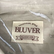 新品★BLUVER/ブルバー★半袖ボタンダウンシャツ【メンズM/グレー系/ストライプ】◆BG734_画像4